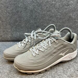 Mizuno Ambition 3 Women's Grey Turf Baseball Softball Shoes Sneakers Low Top 9.5